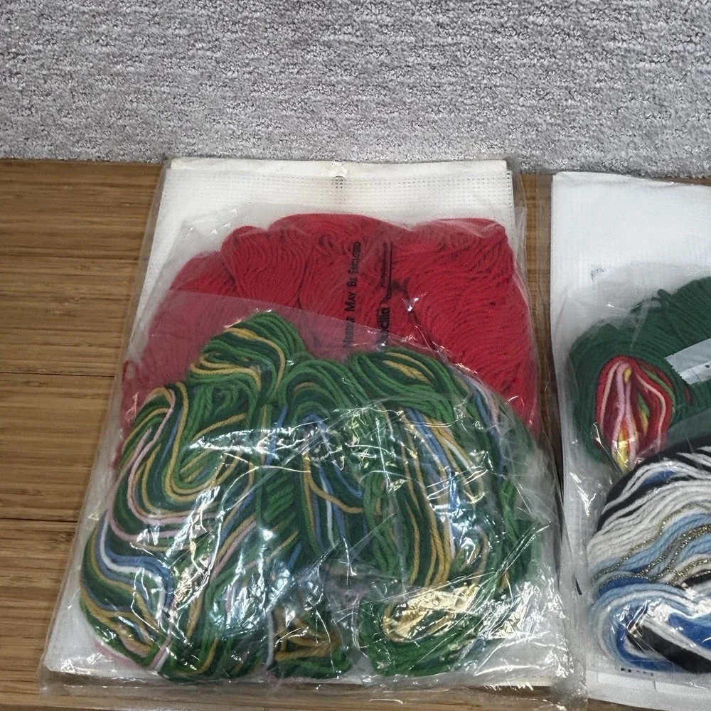 1990s Bucilla 61145 Holiday ExpressTrain & Santa Gifts Doorstop Kit YARN XMAS